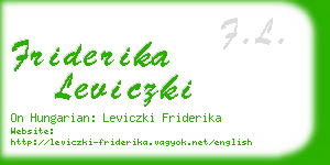 friderika leviczki business card